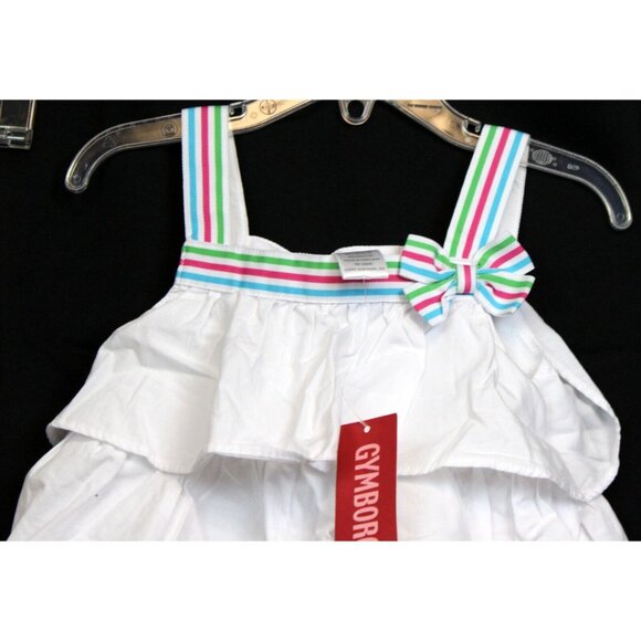 2008 Gymboree Tennis Match Outfit sz 4 NWT Tank Top Capris Pants Girl Bow Ruffle - Picture 4 of 11